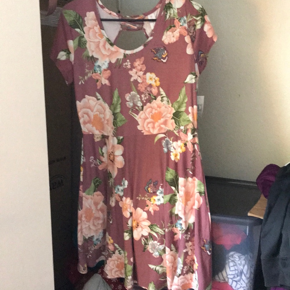 Pink flower dress